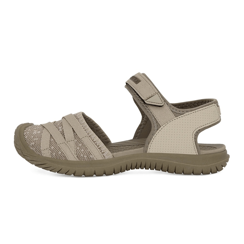 Casual closed toe flat heels women's sandals with EVA insole and stretch fabric, ideal for trekking and daily wear - SF0269.